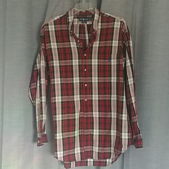 Ralph Lauren Long Sleeve Plaid Shirt Xxl - Picture 1 of 4